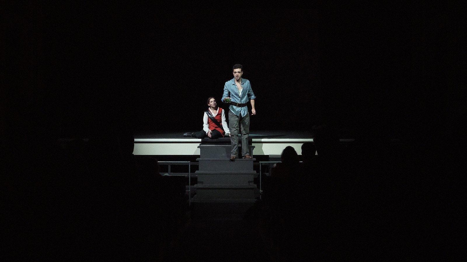 Alberto Pérez Paz, actor, en una interpretación teatral
