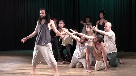 Alberto Pérez Paz, actor, en una interpretación teatral