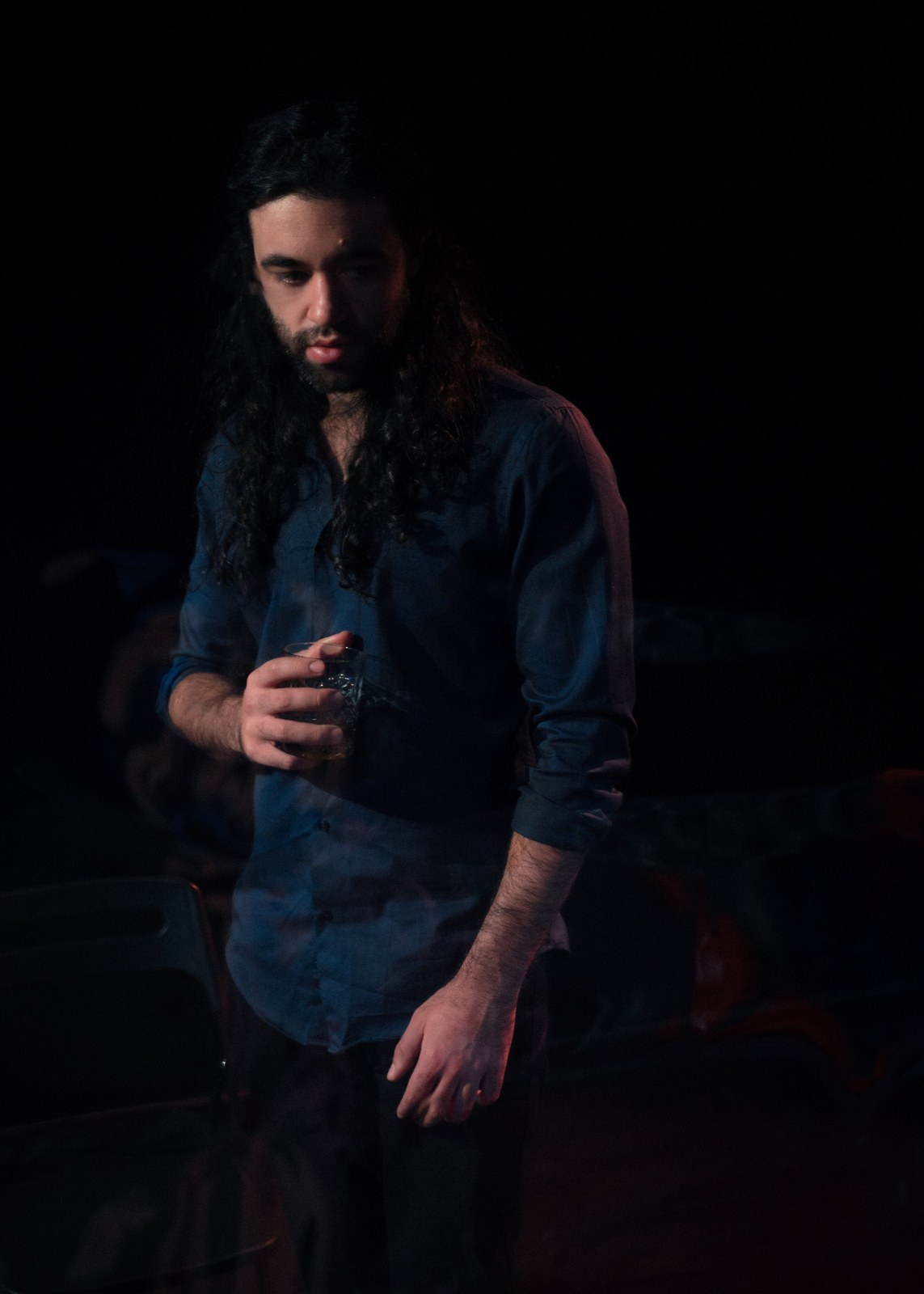 Alberto Pérez Paz, actor, en una interpretación teatral